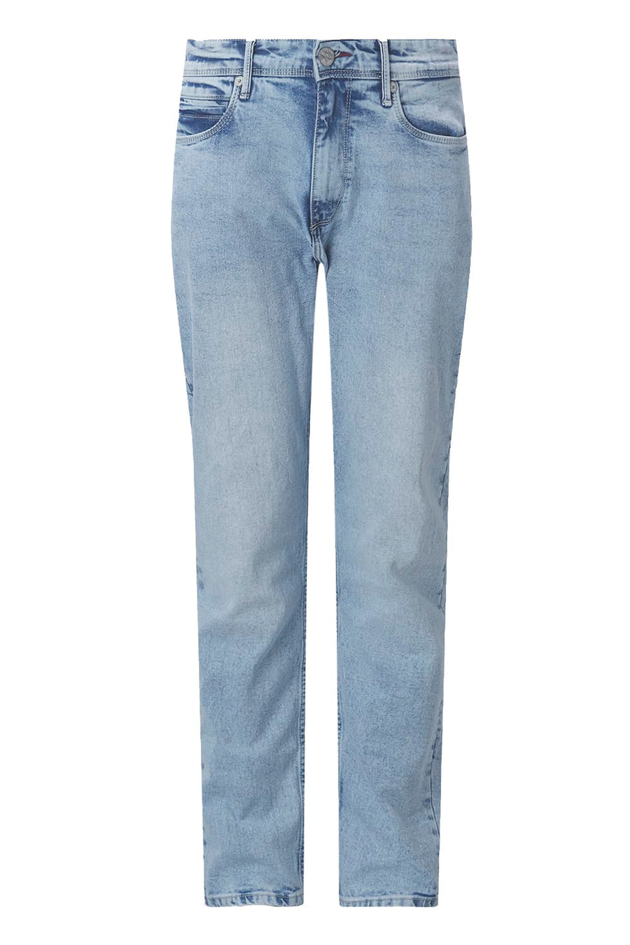BASICS BLADE FIT TEAL COTTON STRETCH PLAIN JEANS
