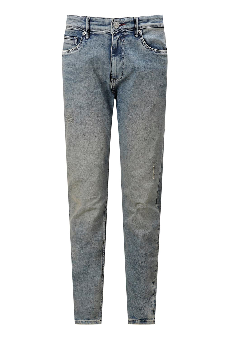 BASICS DRIFT FIT GREEN COTTON POLYESTER STRETCH PLAIN JEANS