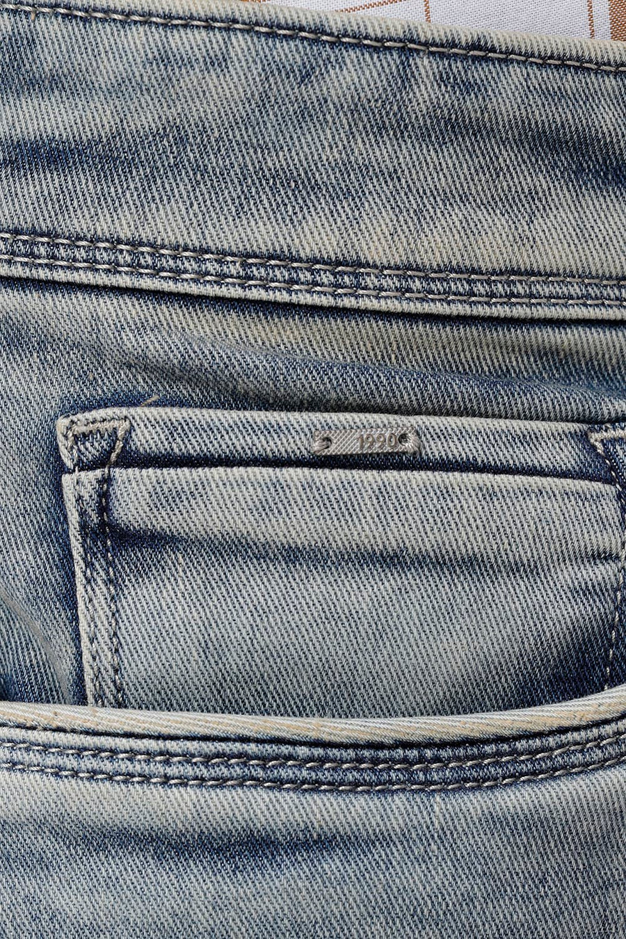 BASICS BLADE FIT GREEN COTTON POLYESTER STRETCH PLAIN JEANS