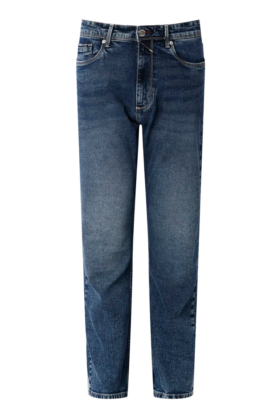 BASICS BLADE FIT TEAL COTTON STRETCH PLAIN JEANS
