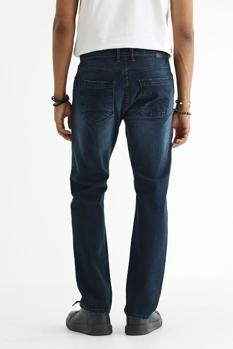 BASICS TORQUE FIT GREEN COTTON STRETCH PLAIN JEANS