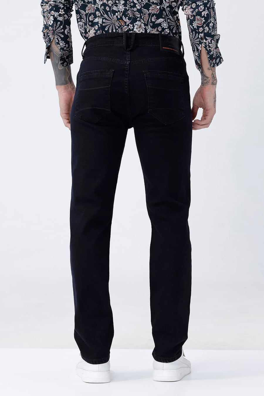 BASICS TORQUE FIT BROWN COTTON STRETCH PLAIN JEANS