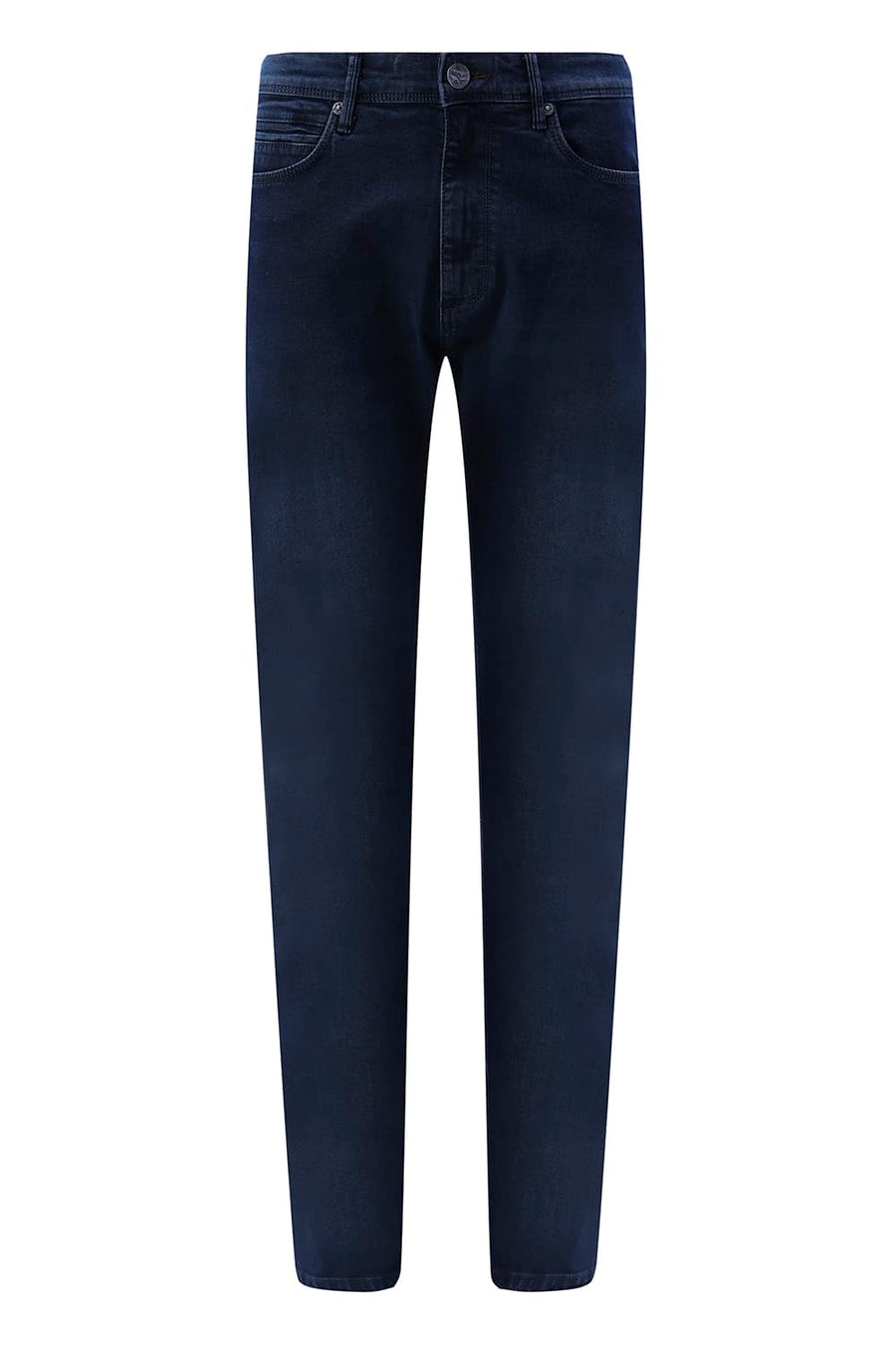 BASICS BLADE FIT GREEN COTTON STRETCH PLAIN JEANS