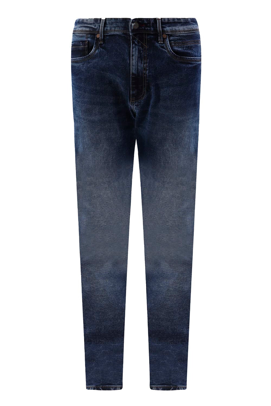 BASICS TORQUE FIT BLUE COTTON STRETCH PLAIN JEANS