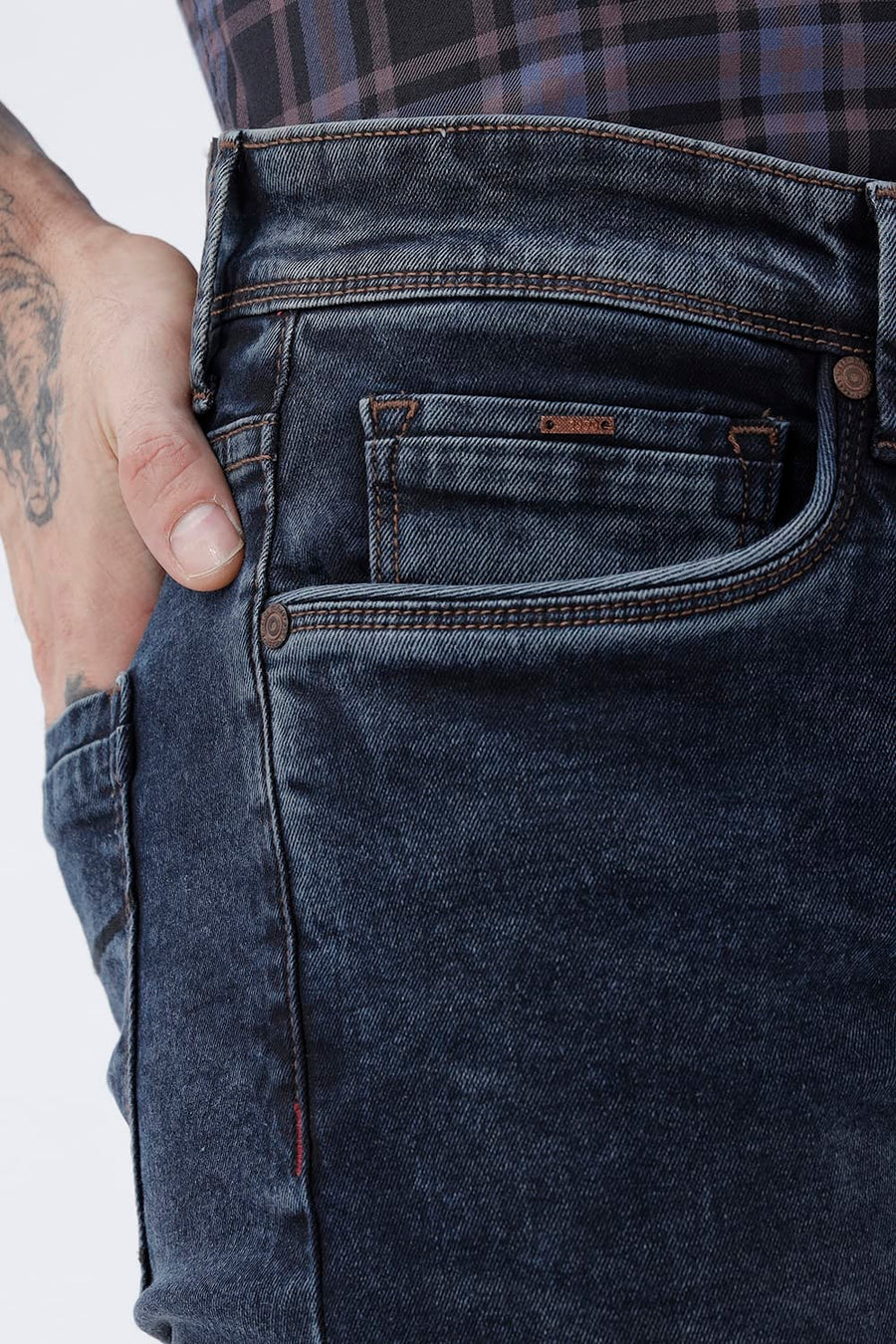 BASICS TORQUE FIT PINK COTTON STRETCH PLAIN JEANS