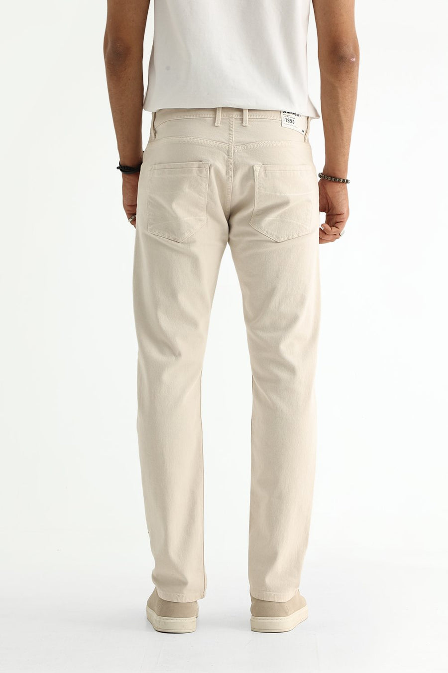 BASICS DRIFT FIT BLACK COTTON STRETCH PLAIN JEANS