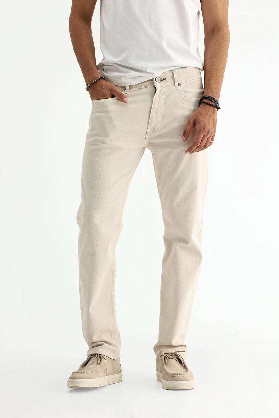 BASICS DRIFT FIT BLACK COTTON STRETCH PLAIN JEANS