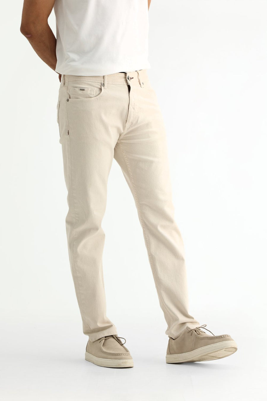 BASICS DRIFT FIT BLACK COTTON STRETCH PLAIN JEANS