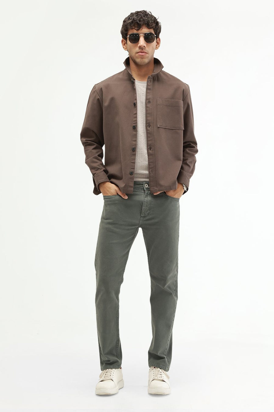 BASICS DRIFT FIT BLACK COTTON STRETCH PLAIN JEANS