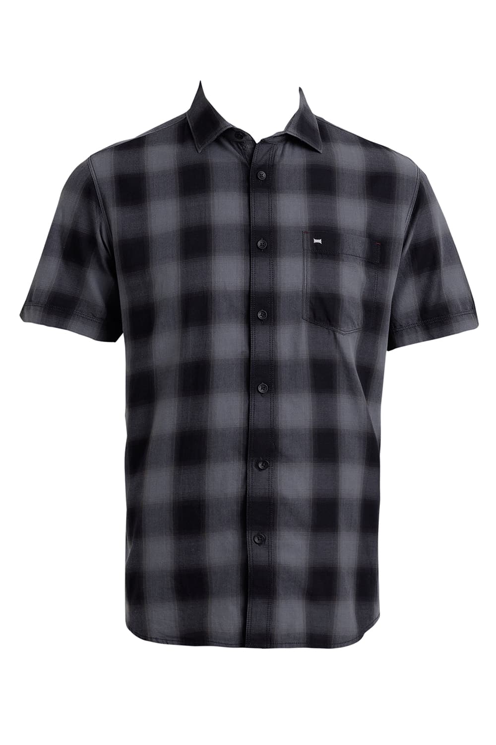 SLIM FIT COTTON TWILL CHECKS HALFSLEEVES SHIRT