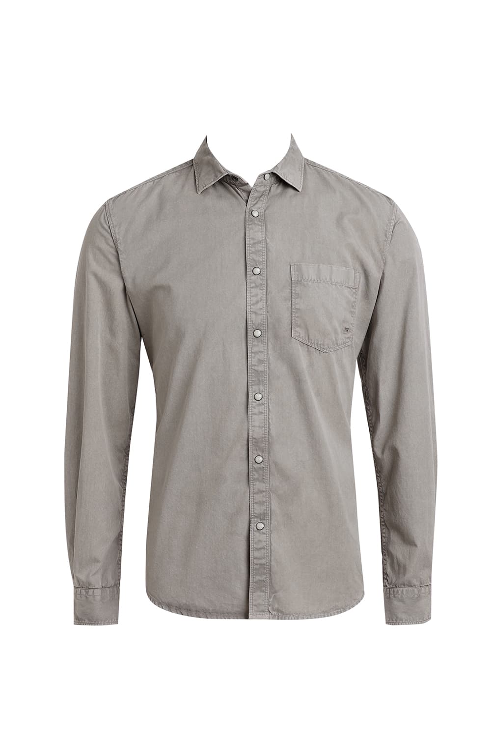 BASICS SLIM FIT STRING GREY COTTON RFD SHIRT