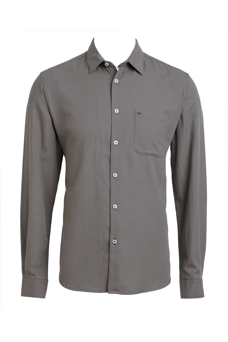 SLIM FIT COTTON BROKEN TWILL SHIRT