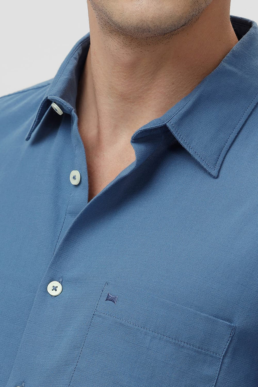 BASICS SLIM FIT BLUE HARBOR COTTON BROKEN TWILL SHIRT