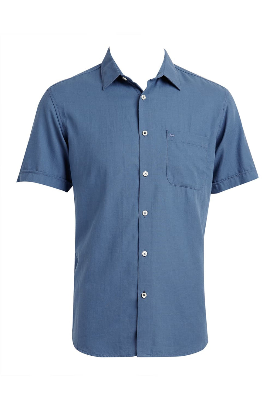 BASICS SLIM FIT BLUE HARBOR COTTON BROKEN TWILL HALFSLEEVES SHIRT