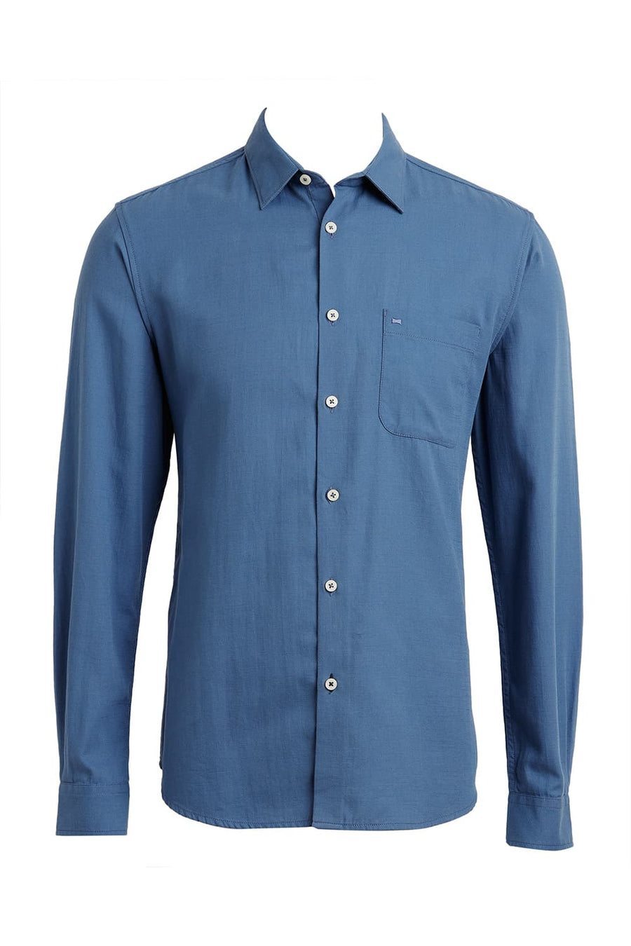 BASICS SLIM FIT BLUE HARBOR COTTON BROKEN TWILL SHIRT