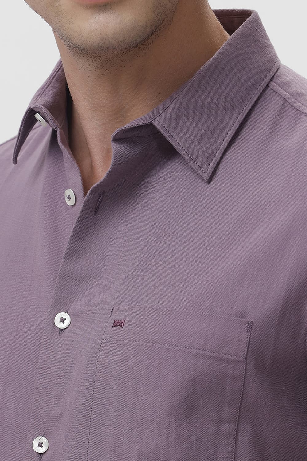 SLIM FIT COTTON BROKEN TWILL SHIRT