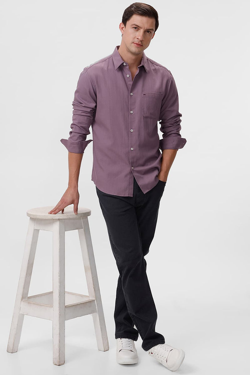 SLIM FIT COTTON BROKEN TWILL SHIRT