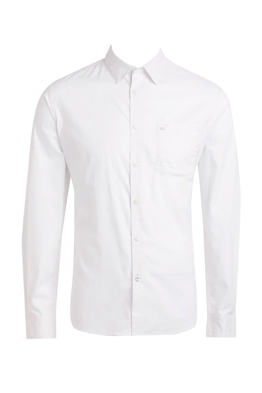 BASICS SLIM FIT BRILLIANT WHITE COTTON OXFORD SHIRT