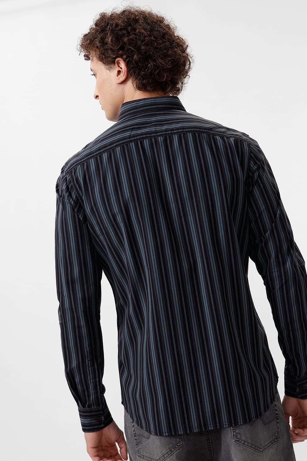 SLIM FIT COTTON STRIPE SHIRT