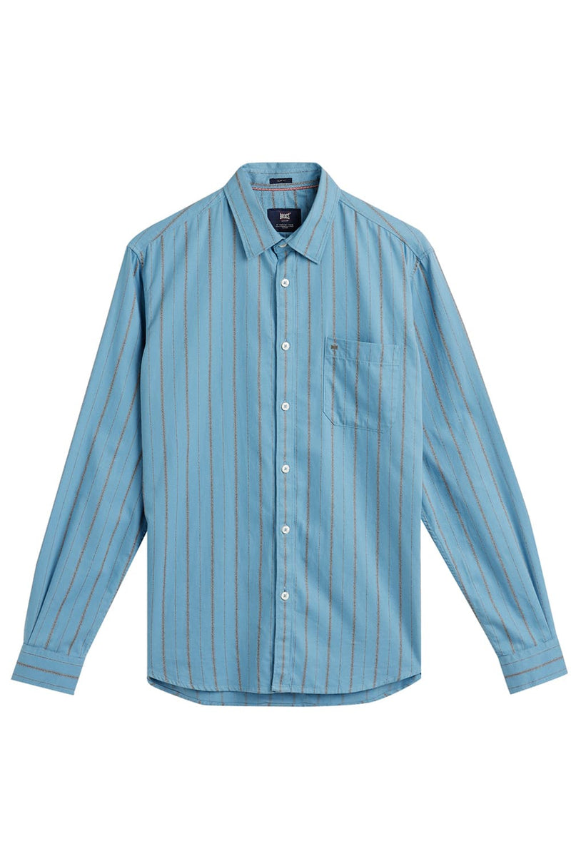 SLIM FIT COTTON GRINDLE STRIPE SHIRT