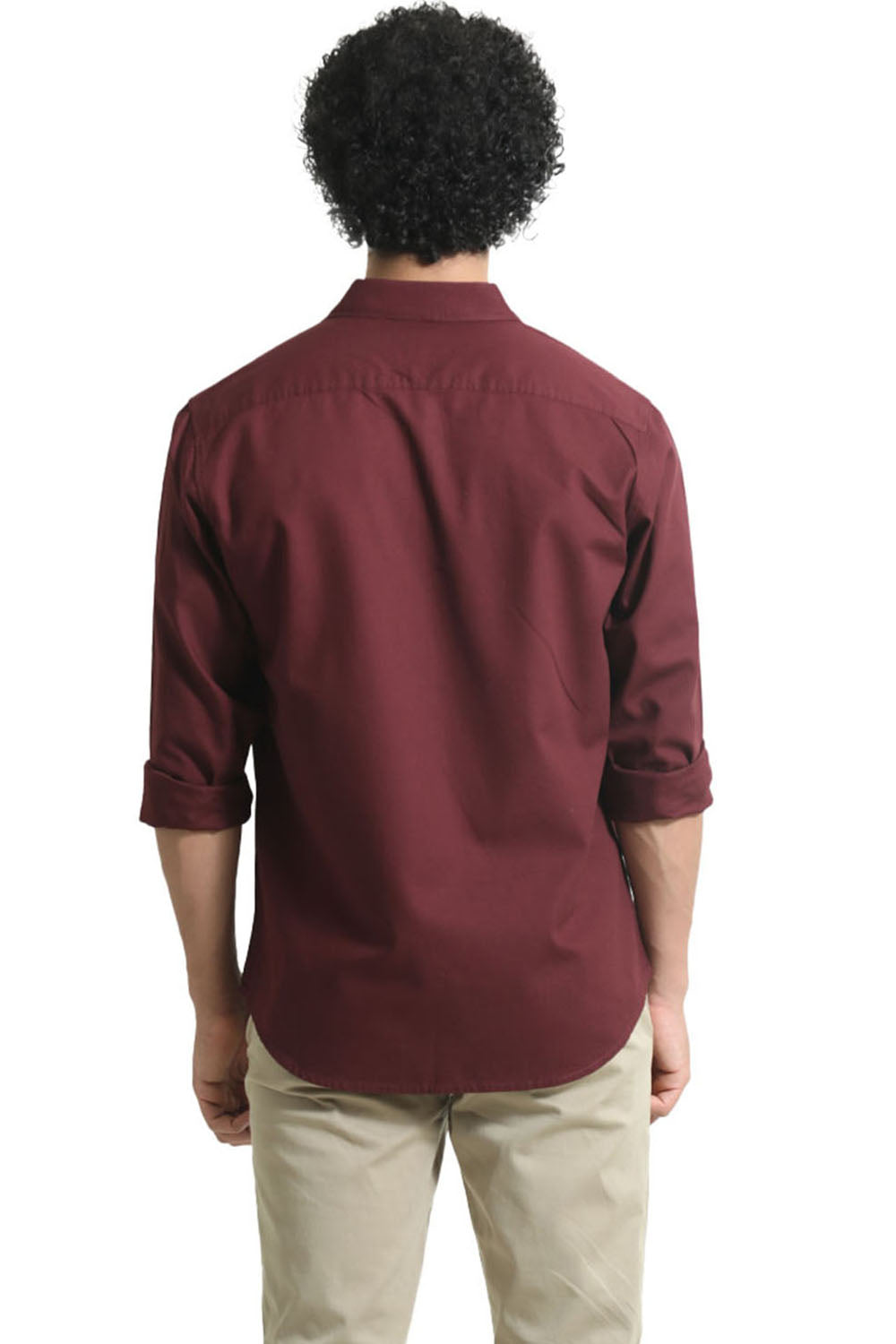 SLIM FIT COTTON CREPE SHIRT