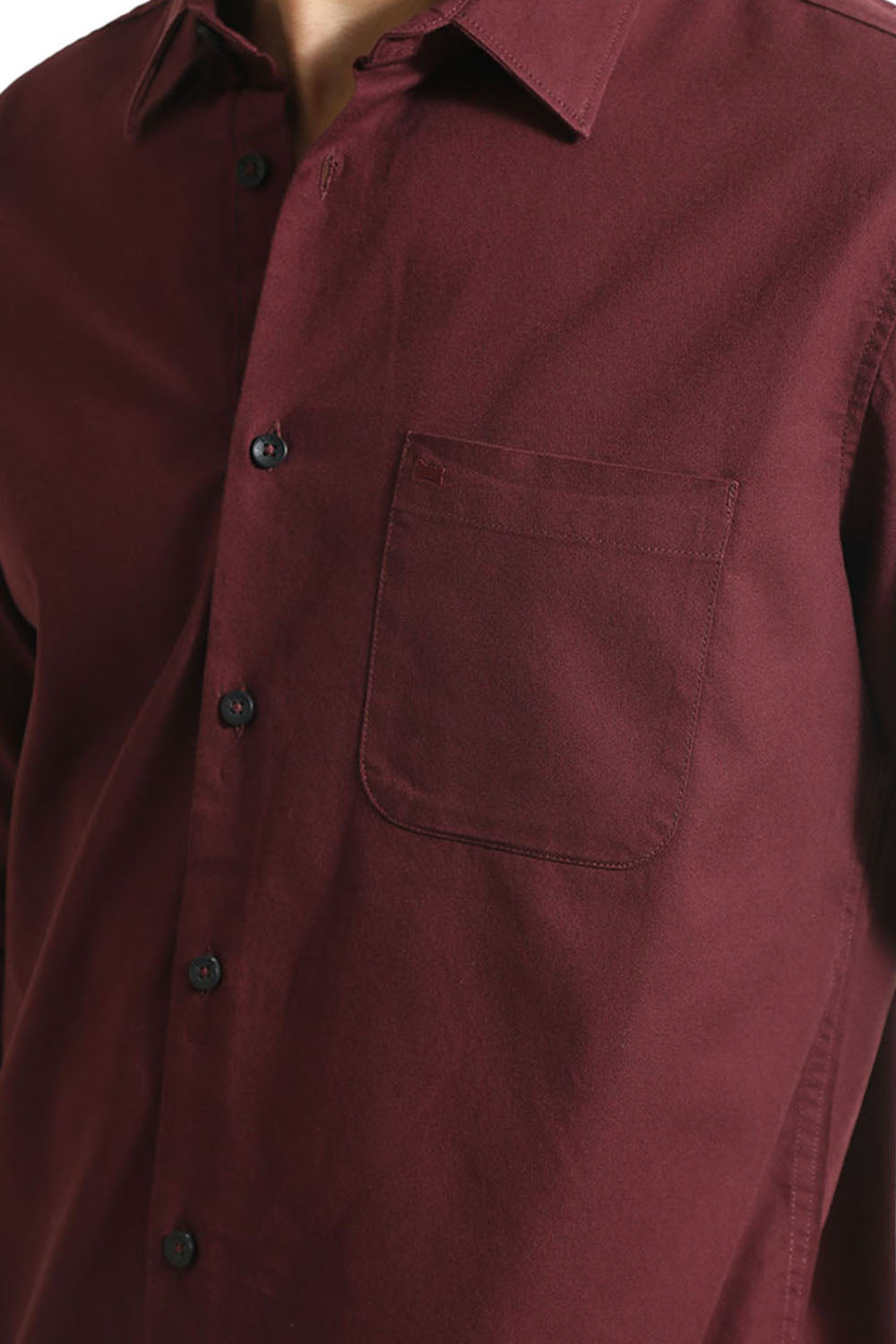SLIM FIT COTTON CREPE SHIRT