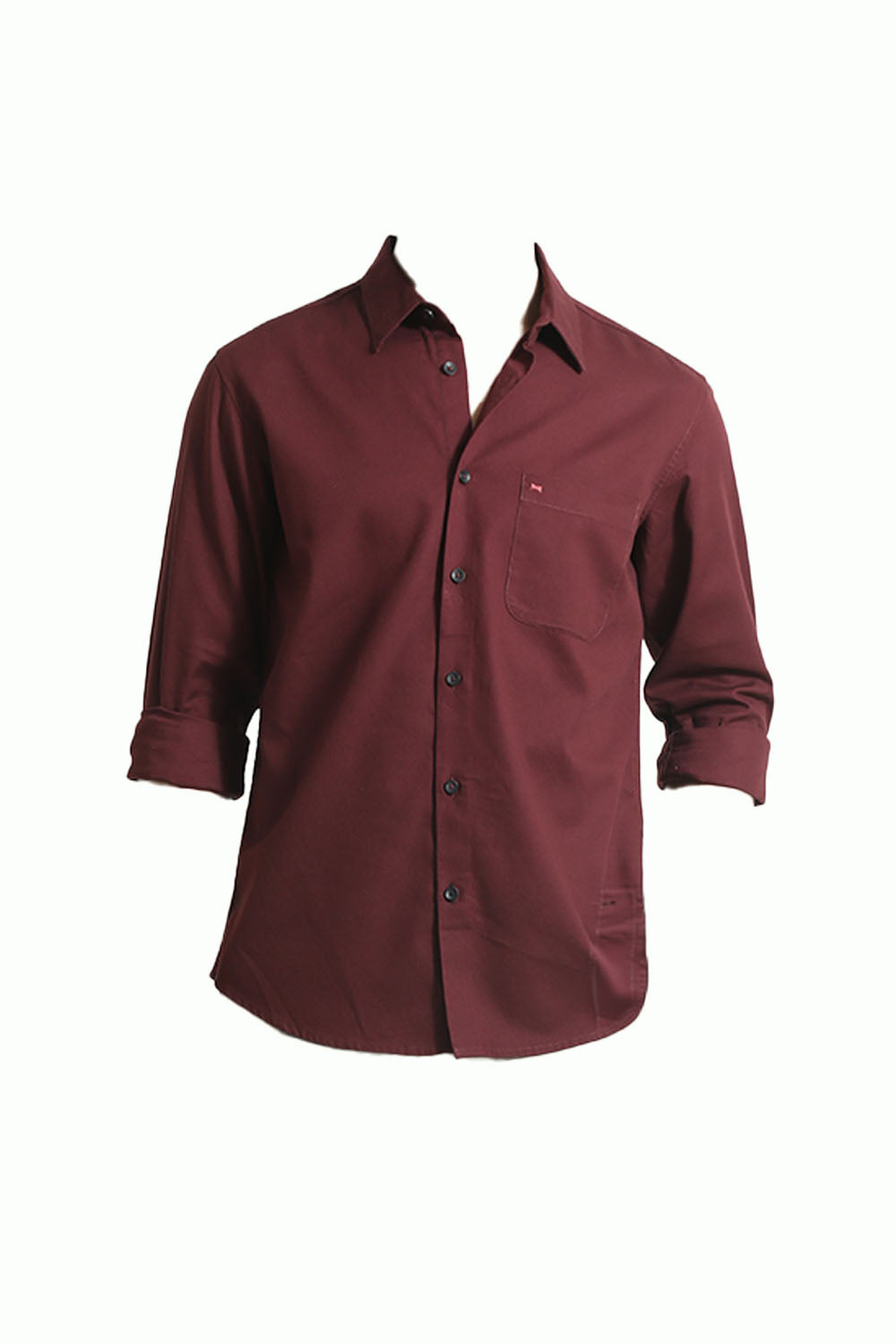 SLIM FIT COTTON CREPE SHIRT