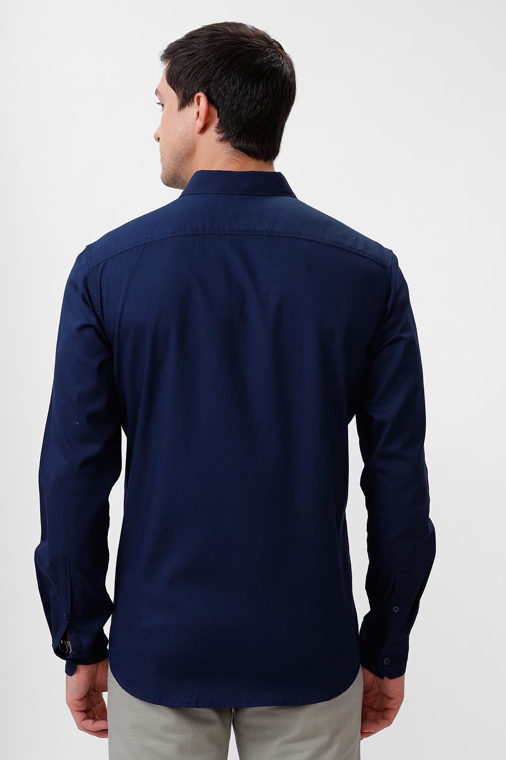 SLIM FIT COTTON CREPE SHIRT