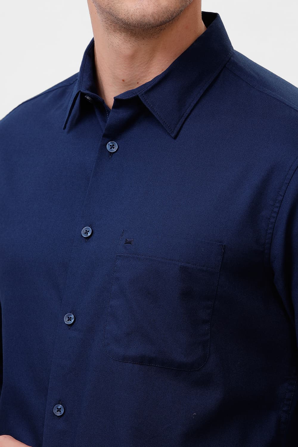 SLIM FIT COTTON CREPE SHIRT