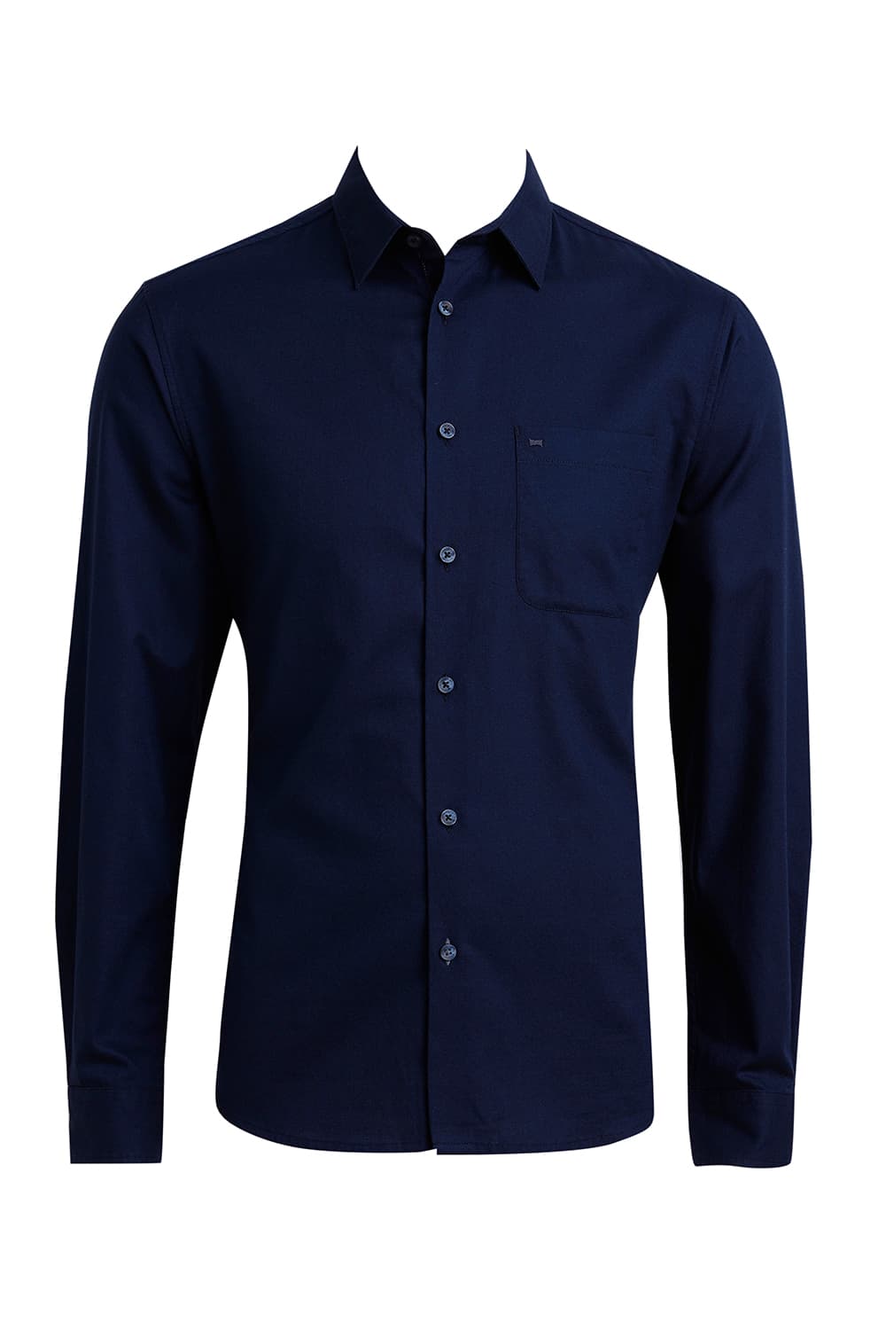 SLIM FIT COTTON CREPE SHIRT