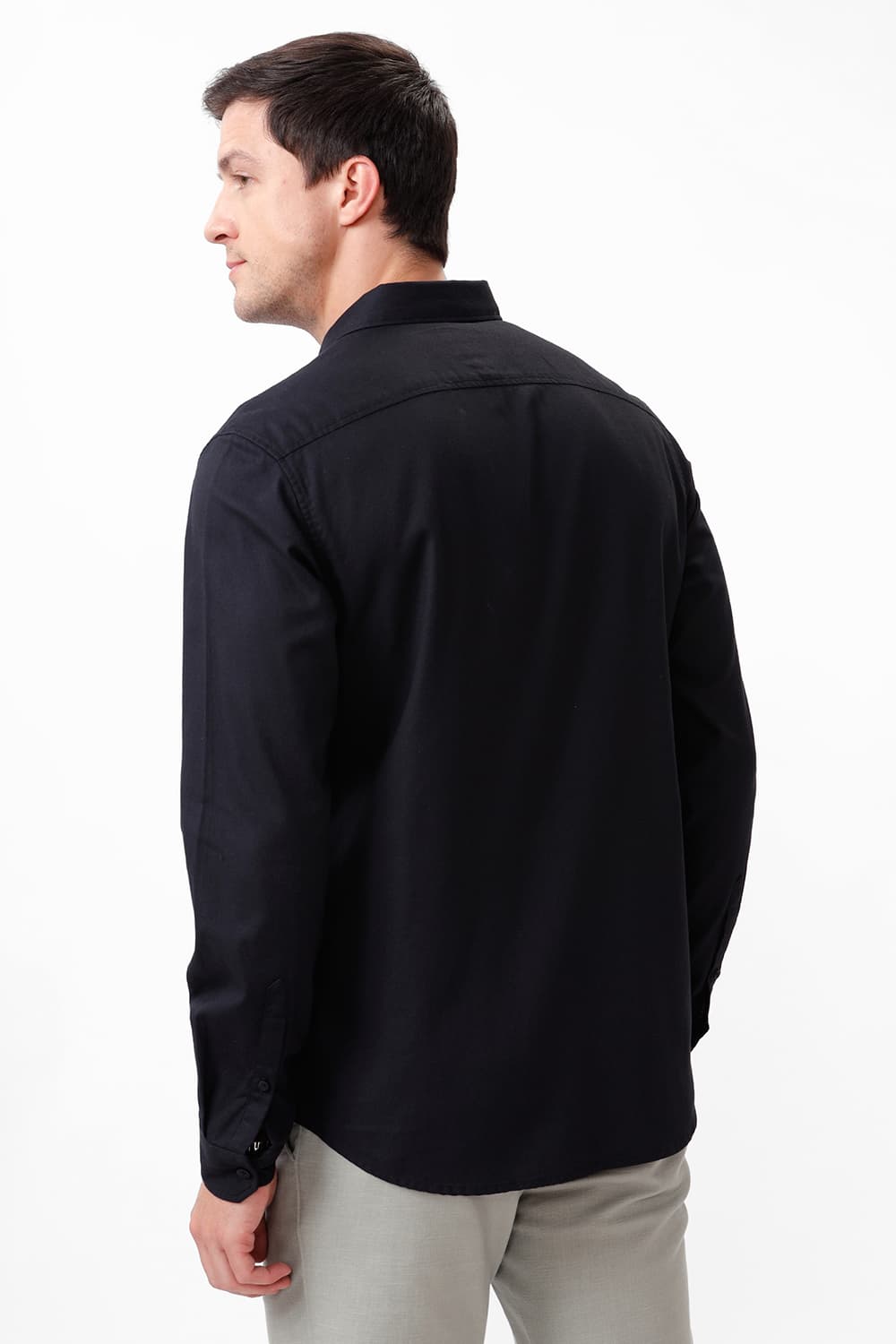 SLIM FIT COTTON CREPE SHIRT