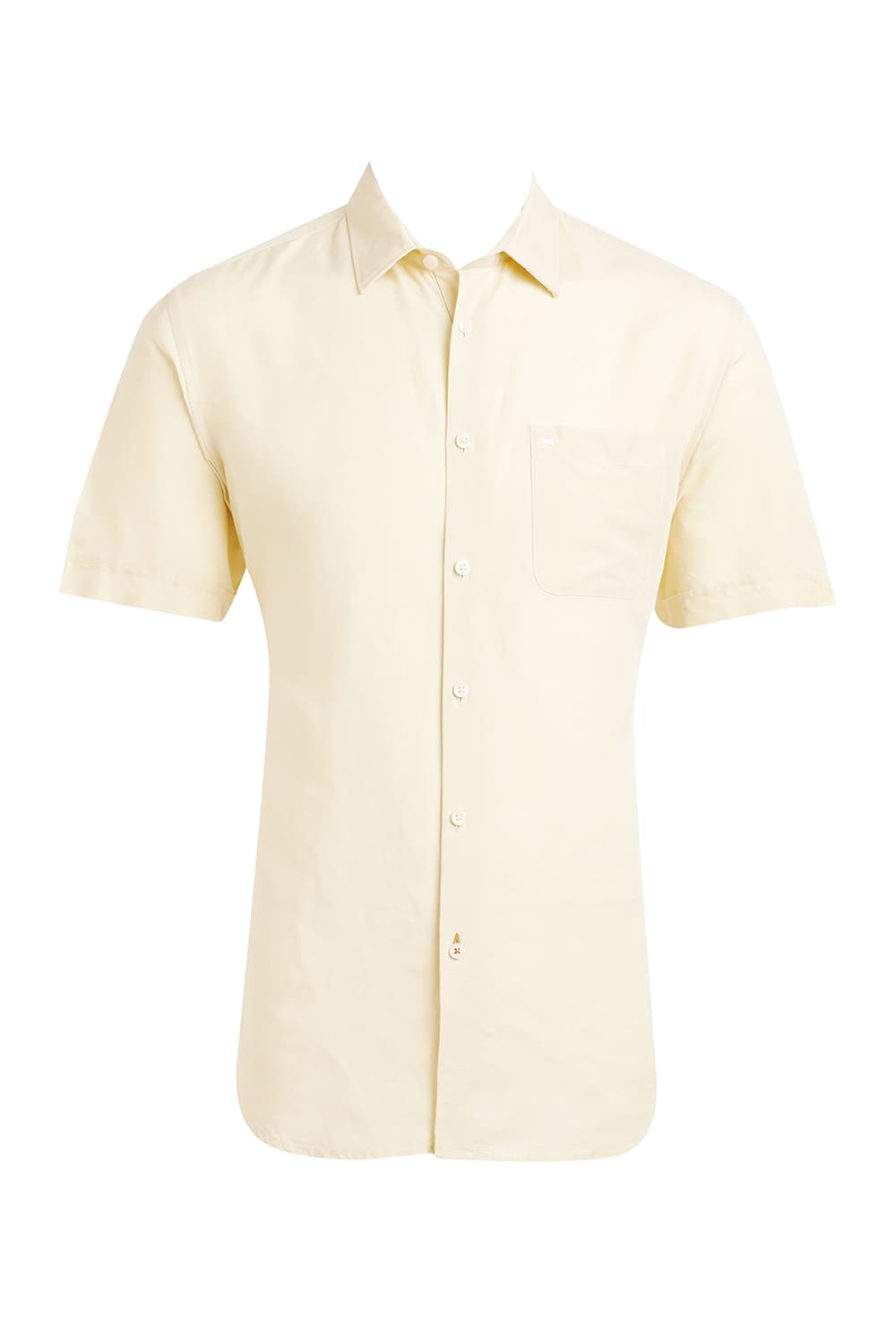 SLIM FIT VISCOSE LINEN HALFSLEEVES SHIRT