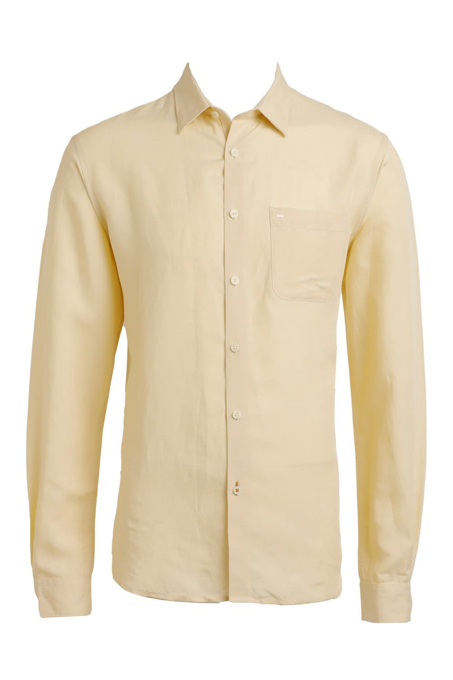 BASICS SLIM FIT ANISE FLOWER VISCOSE LINEN SHIRT