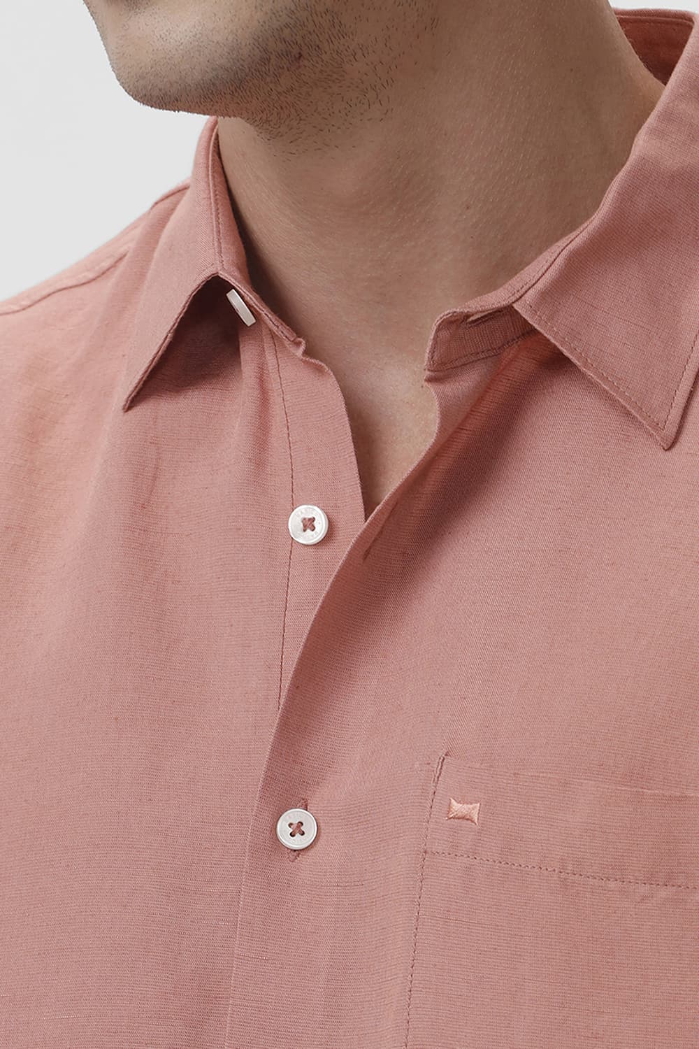 SLIM FIT VISCOSE LINEN SHIRT