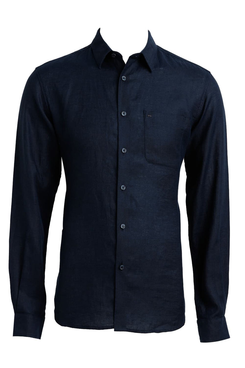 SLIM FIT LINEN COTTON SHIRT