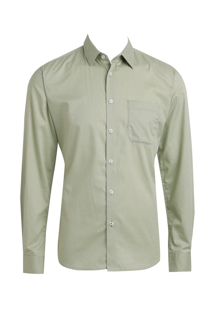 SLIM FIT COTTON TWILL SHIRT