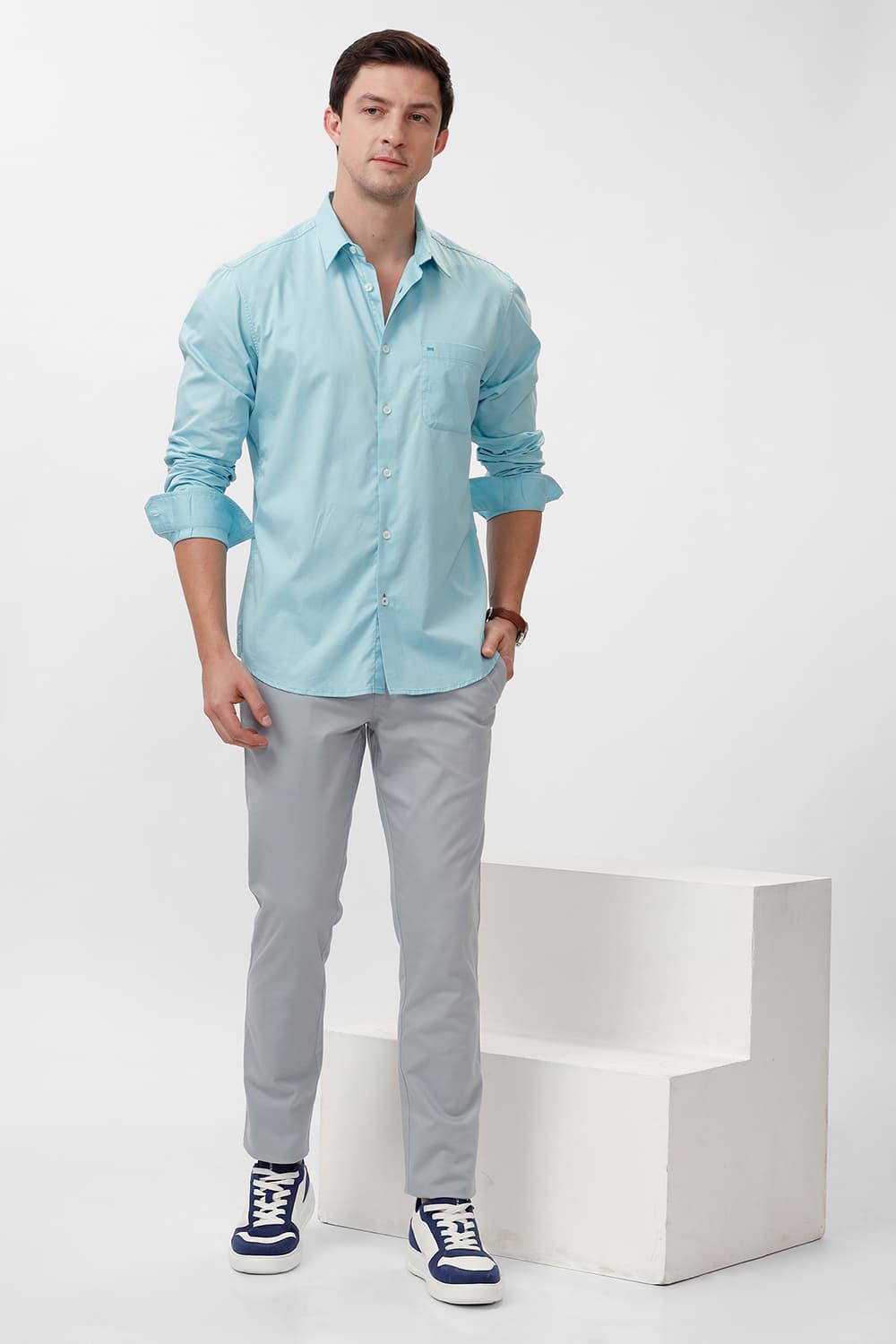 SLIM FIT COTTON TWILL SHIRT