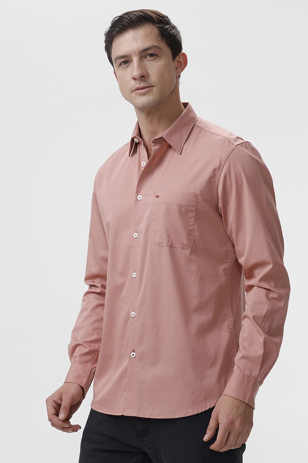 SLIM FIT COTTON TWILL SHIRT