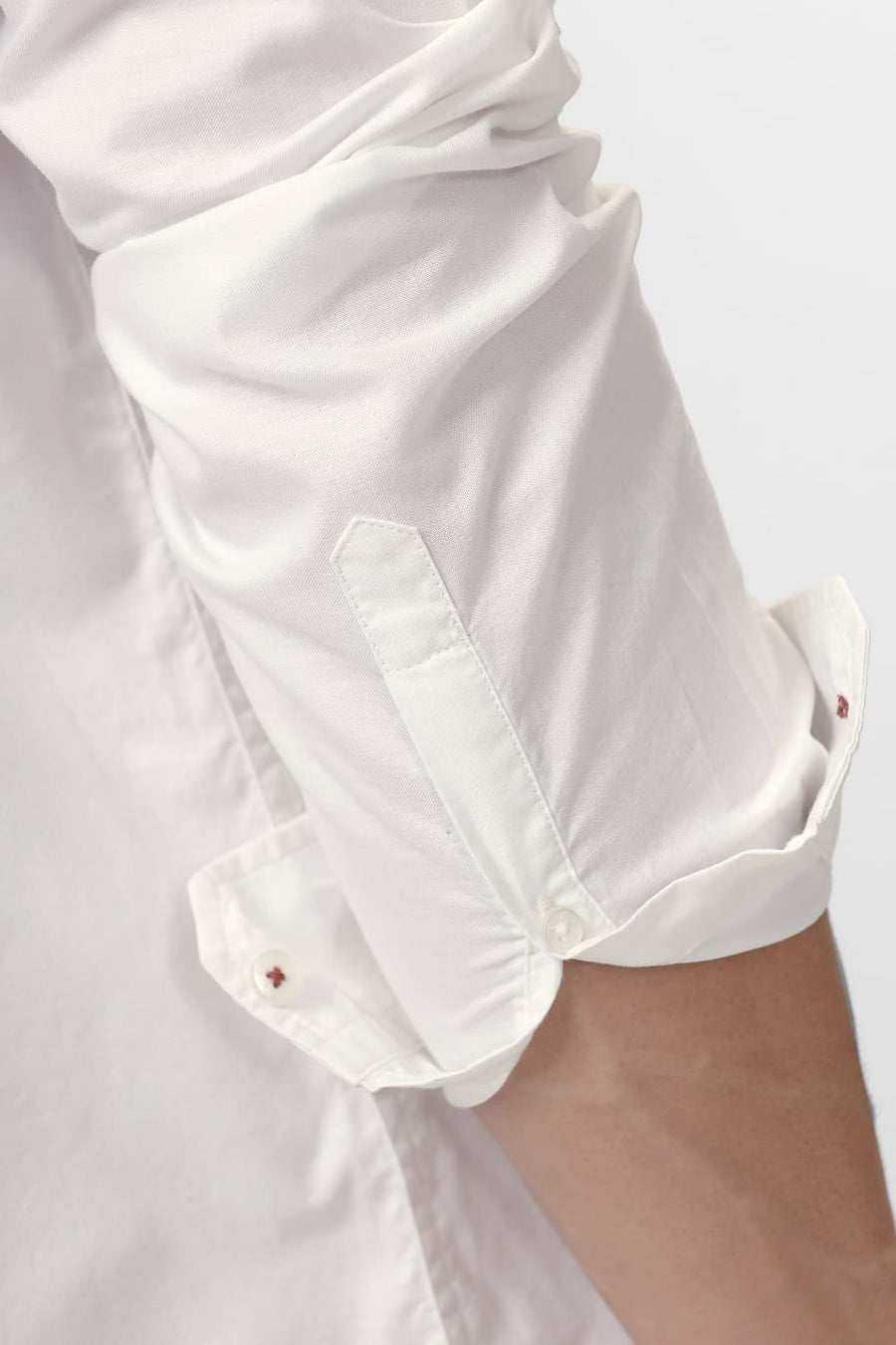 BASICS SLIM FIT MUSTANG BROWN COTTON OXFORD STRIPE SHIRT