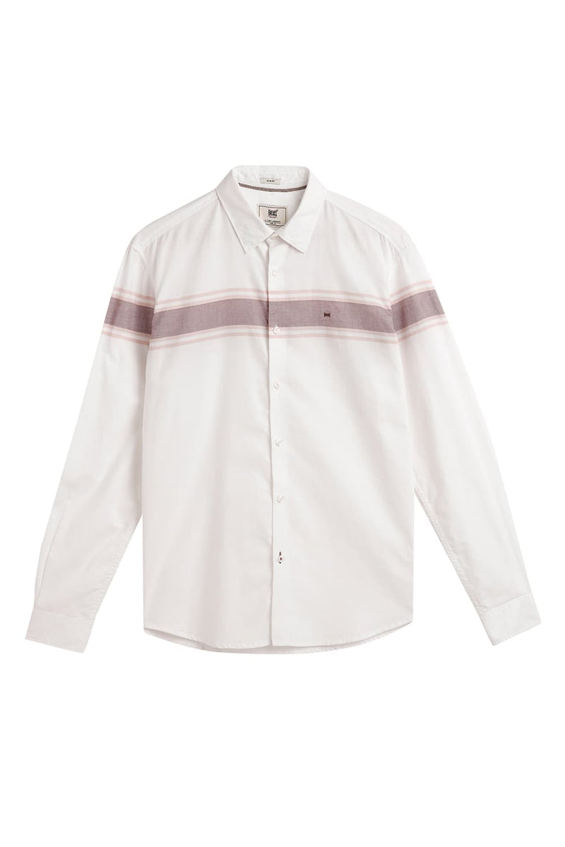 SLIM FIT COTTON OXFORD STRIPE SHIRT