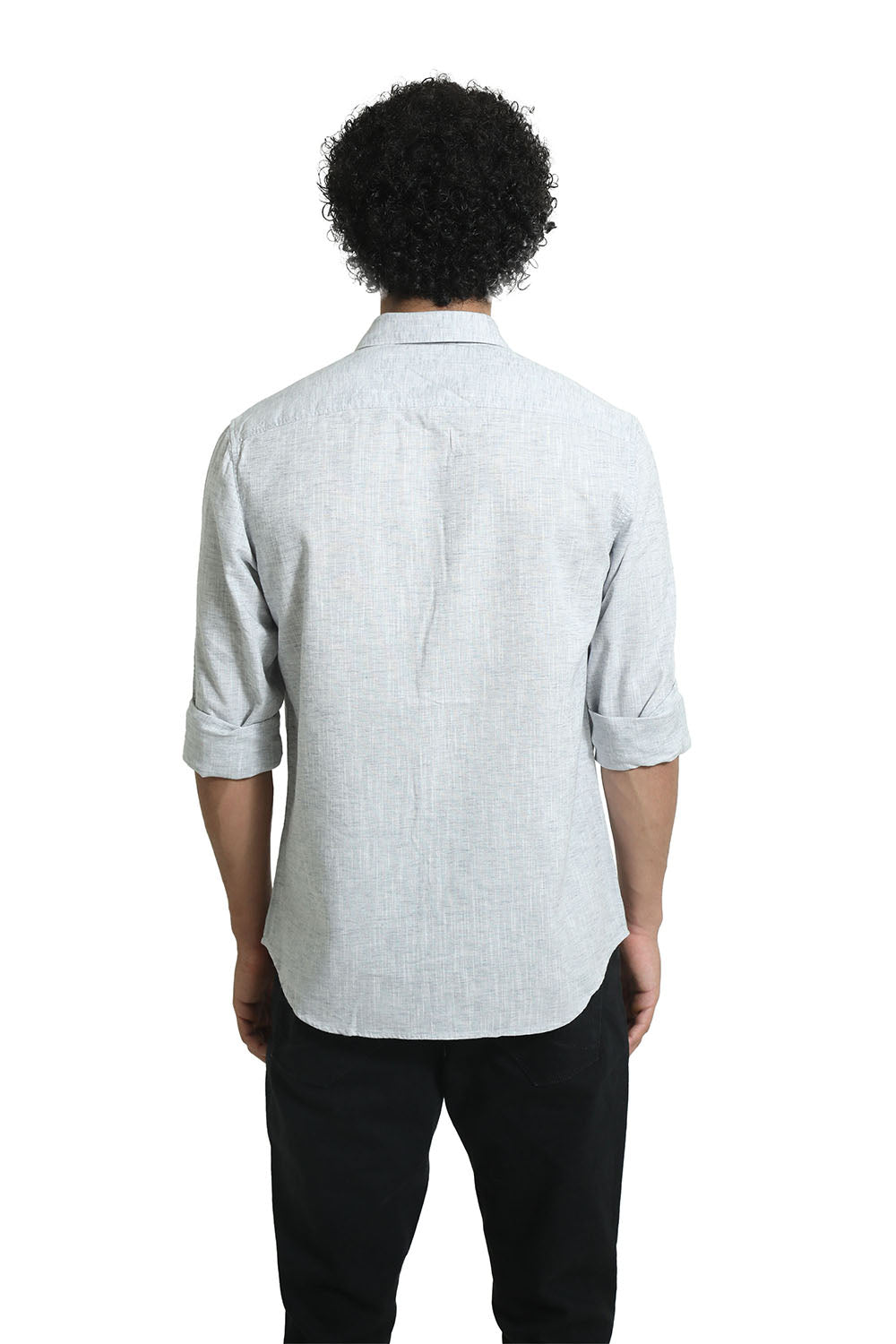 SLIM FIT COTTON LYOCELL LINEN CATONIC SHIRT