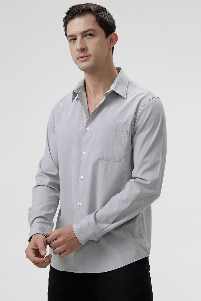 SLIM FIT COTTON POLYESTER VISCOSE SHIRT