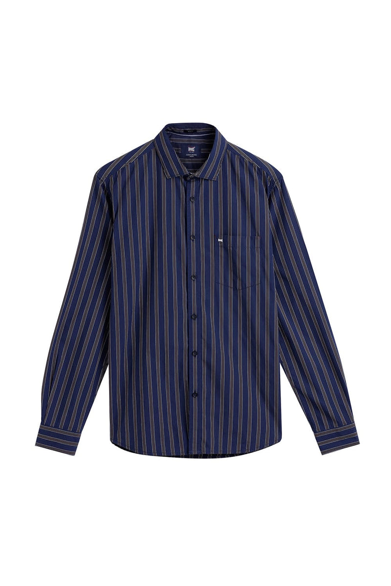 SLIM FIT COTTON STRIPE SHIRT