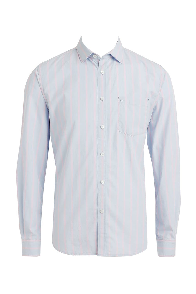 SLIM FIT COTTON STRIPE SHIRT