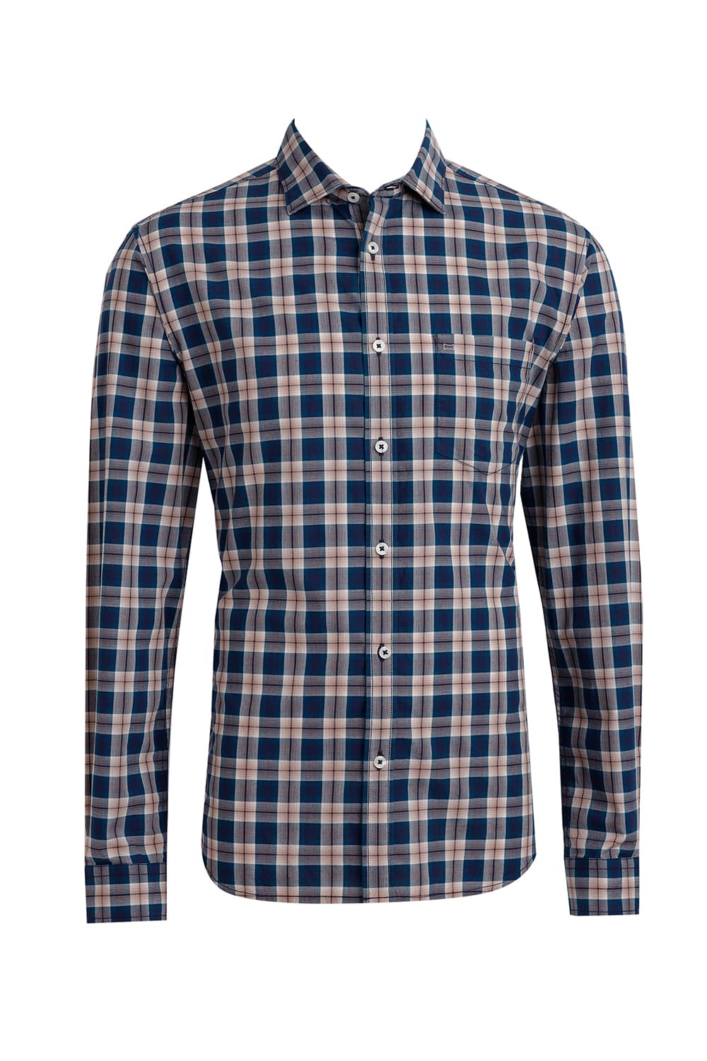 SLIM FIT COTTON CHECKS SHIRT