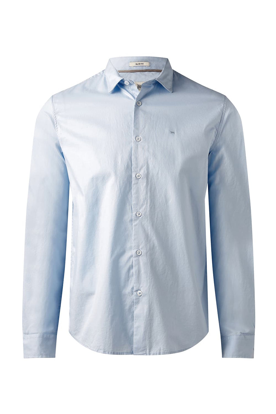 BASICS SLIM FIT SKYWAY BLUE COTTON OXFORD SHIRT