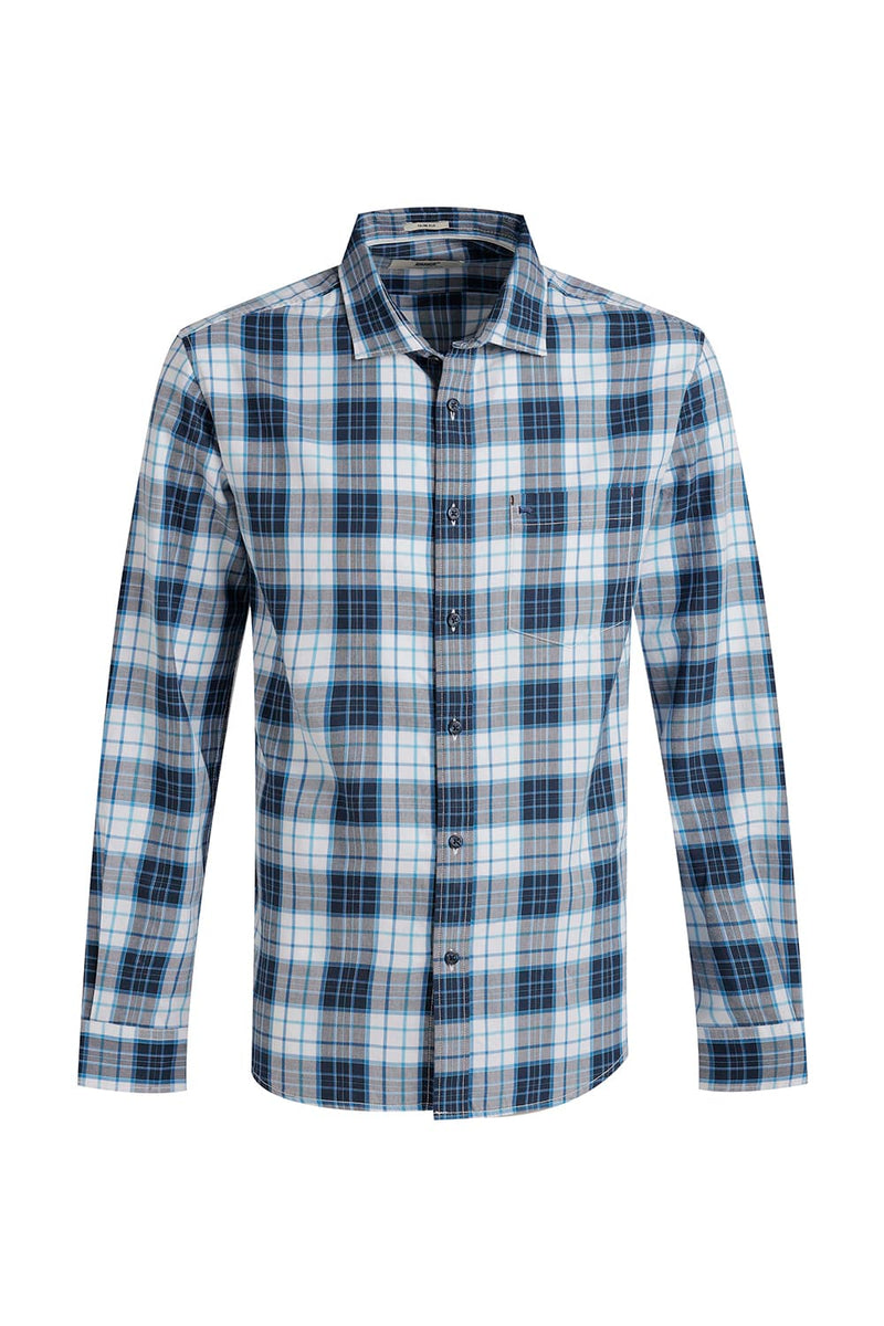 SLIM FIT TWILL CHECKS SHIRT