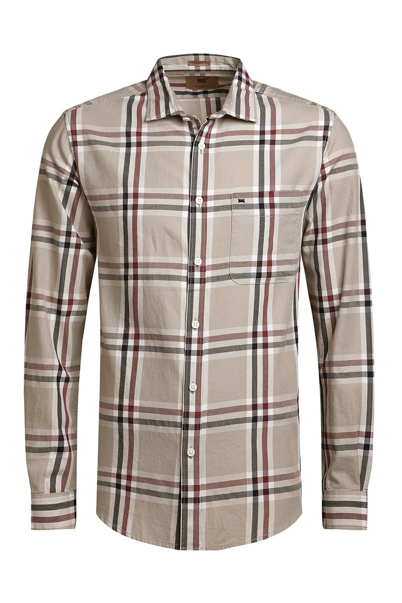 SLIM FIT TWILL CHECKS SHIRT