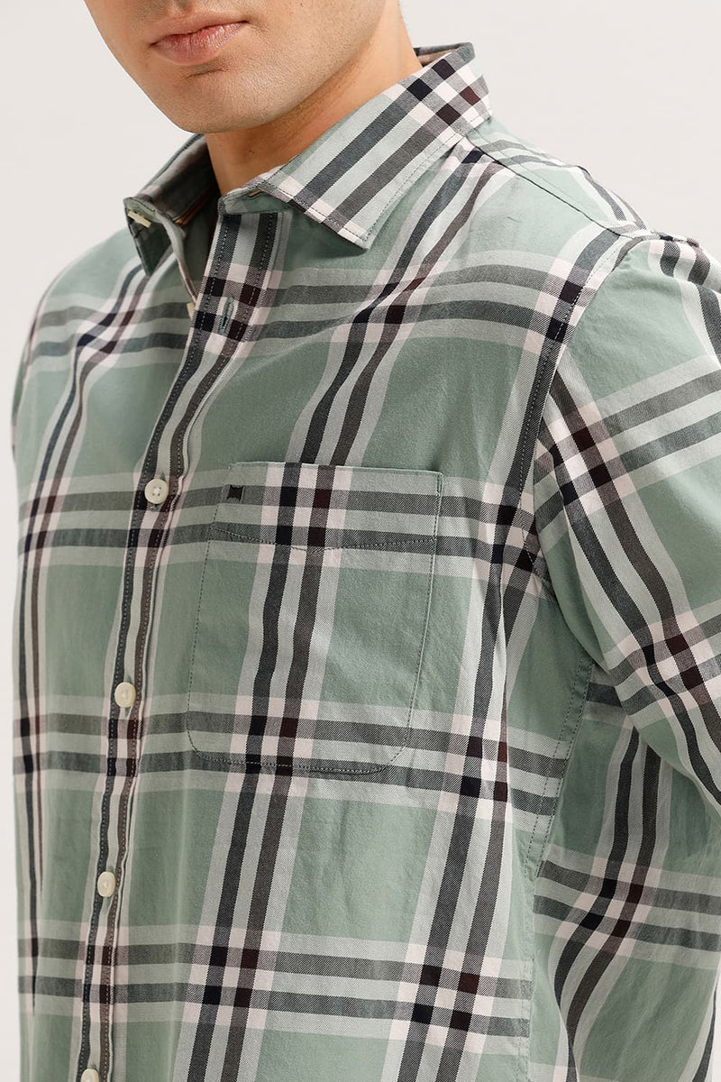 SLIM FIT TWILL CHECKS SHIRT