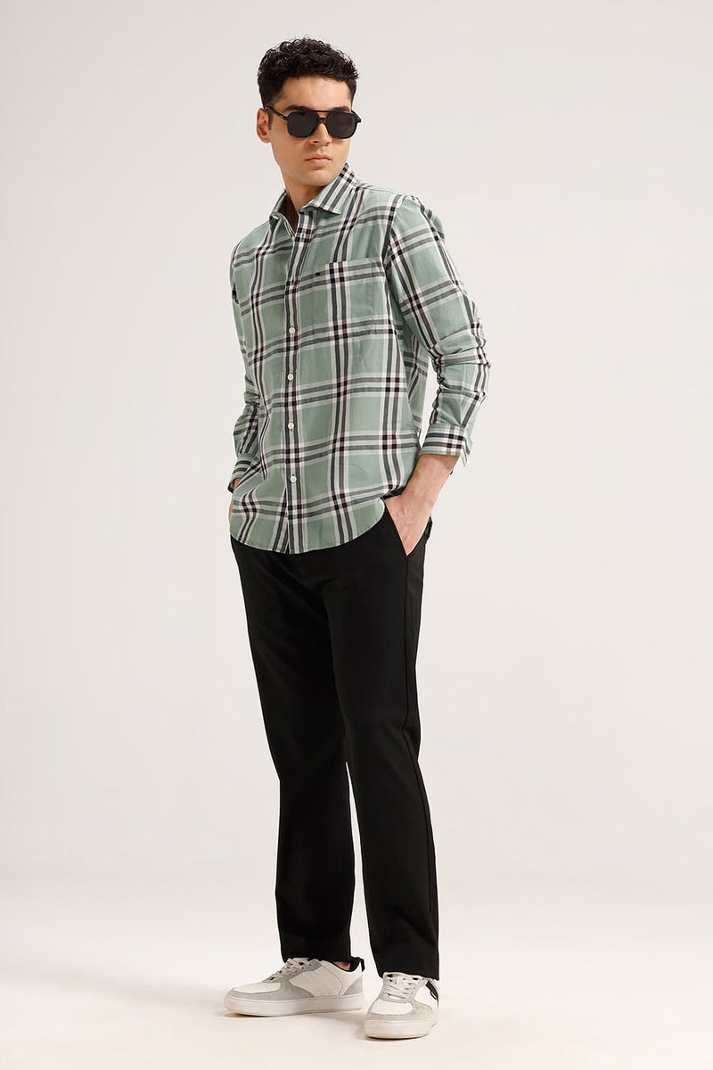 SLIM FIT TWILL CHECKS SHIRT